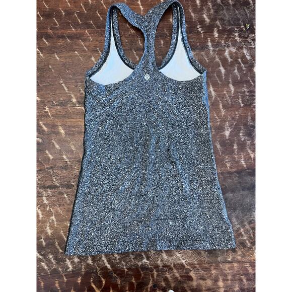 Lululemon White and Gray speck Racerback Tanktop Women’s Activewear Size Small/2 - Picture 2 of 5